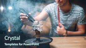  Presentation with coal - Theme enhanced with kindle the coal at hookah background and a tawny brown colored foreground