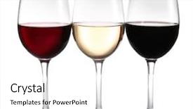  Presentation with wine read - Presentation with kinds of wine in gasses background and a white colored foreground