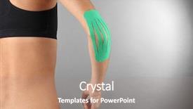  Presentation with tape - Cool new slide deck with kinesiotape - female elbow with physio tape backdrop and a coral colored foreground