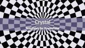  Presentation with black art - Amazing presentation theme having kinetic art - black and white hypnotic wallpaper backdrop and a ocean colored foreground