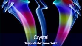  Presentation with black stain abstract watercolour - Cool new PPT theme with kinetic art - abstract colored smoke backdrop and a navy blue colored foreground