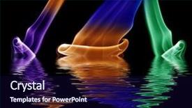  Presentation with black abstract - Audience pleasing presentation theme consisting of kinetic art - abstract colored smoke backdrop and a navy blue colored foreground