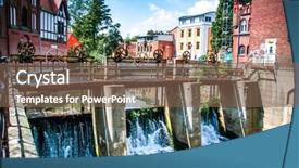  Presentation with mechanical - PPT layouts consisting of kinetics - mechanical weir in cottbus germany background and a light blue colored foreground