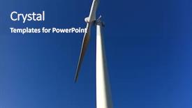  Presentation with turbine - PPT layouts with wind turbine background and a ocean colored foreground