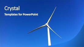  Presentation with turbine - Audience pleasing PPT layouts consisting of wind turbine backdrop and a ocean colored foreground