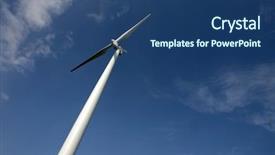  Presentation with turbine - Slide set consisting of wind turbine background and a ocean colored foreground