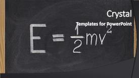  Presentation with mechanics - Theme enhanced with kinetics - kinetic energy equation of classical background and a dark gray colored foreground
