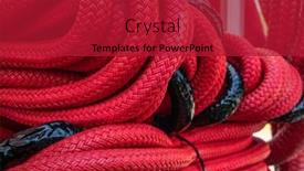  Presentation with heavy equipment - Slide deck having kinetic-recovery-and-tow-ropes background and a crimson colored foreground