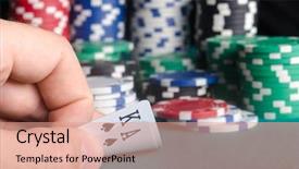  Presentation with king - Beautiful theme featuring king and ace of peak backdrop and a coral colored foreground