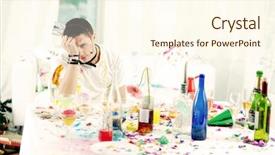  Presentation with birthday celebration - Slides having king birthday - celebration for one man background and a cream colored foreground