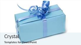  Presentation with white christmas - PPT theme consisting of king birthday - colored christmas gifts background and a  colored foreground