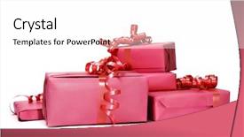  Presentation with white christmas - Colorful PPT theme enhanced with king birthday - colored christmas gifts backdrop and a  colored foreground