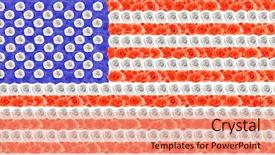  Presentation with king - PPT theme with king birthday - floral design of usa flag background and a coral colored foreground