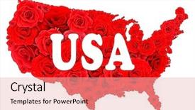  Presentation with king - Presentation theme with king birthday - floral design of usa map background and a lemonade colored foreground