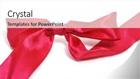  Presentation with gift ribbon - Amazing PPT theme having king birthday - gift ribbon bow isolated backdrop and a  colored foreground