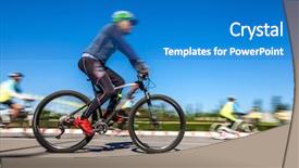  Presentation with racing - PPT theme with king birthday - racing bike motion blurred background and a teal colored foreground