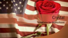  Presentation with usa flag - Audience pleasing theme consisting of king birthday - rose on usa flag background backdrop and a red colored foreground