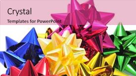  Presentation with octopus on isolated white - PPT theme consisting of king birthday - some decorative bows isolated background and a  colored foreground