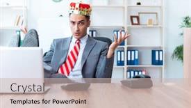  Presentation with executive martin luther king j - Amazing theme having king-businessman-at-his-workplace backdrop and a soft green colored foreground