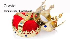  Presentation with king crown - Beautiful PPT theme featuring closeup the yellow soft gelatin supplement fish oil capsule backdrop and a cream colored foreground