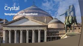  Presentation with bourbon - Beautiful PPT theme featuring king ferdinand i of bourbon backdrop and a teal colored foreground