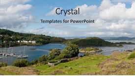  Presentation with rainbow loch - Audience pleasing slide set consisting of king james - panoramic view of tarbert loch backdrop and a light blue colored foreground