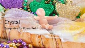  Presentation with mardi gras - Audience pleasing PPT layouts consisting of king jesus - mardi gras cake with beads backdrop and a lemonade colored foreground
