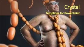  Presentation with king - Amazing theme having king of sausages backdrop and a tawny brown colored foreground