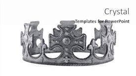  Presentation with king crown - Presentation featuring king-or-queen-s-old background and a white colored foreground