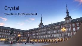  Presentation with king - Audience pleasing PPT layouts consisting of king philips iii in madrid backdrop and a teal colored foreground