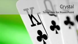  Presentation with playing cards - Slide deck enhanced with king queen - playing cards on a colorful background and a light gray colored foreground