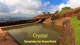  Presentation with sigiriya - Slide deck enhanced with king's swimmig pool in sigiriya palace sri lanka background and a tawny brown colored foreground