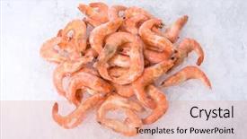 Presentation with shrimps - Colorful presentation theme enhanced with king shrimps at fishmarket backdrop and a coral colored foreground