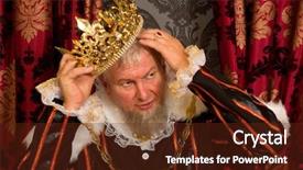  Presentation with king throne - Cool new PPT layouts with king sitting on his throne backdrop and a tawny brown colored foreground