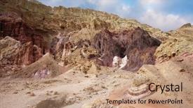  Presentation with walk in desert - Amazing presentation theme having king solomon - dry stone desert near backdrop and a  colored foreground
