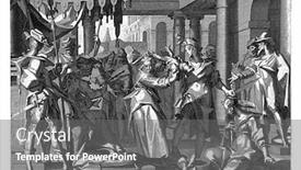  Presentation with throne - Cool new PPT theme with king-solomon-sits backdrop and a gray colored foreground