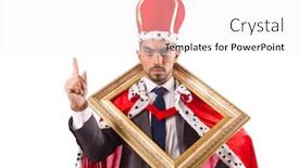  Presentation with picture frame - Slide set consisting of king-with-picture-frame background and a sky blue colored foreground