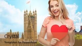  Presentation with valentines day - PPT theme having kingdom hearts - love travel tourism valentines day background and a coral colored foreground