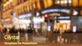  Presentation with people street - PPT theme having kingdoms life - defocused blur background of people background and a tawny brown colored foreground