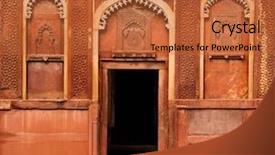  Presentation with agra - Theme consisting of iceland in july green fields and streams on a warm summer day background and a tawny brown colored foreground