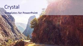  Presentation with kings - Slide deck consisting of kings river canyon in kings background and a sky blue colored foreground