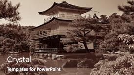  Presentation with historical building - Amazing slides having kinkaku-ji-temple-with-historical backdrop and a tawny brown colored foreground