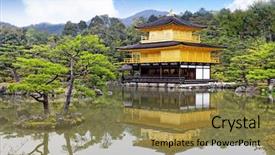  Presentation with kyoto - Presentation theme having fair-haired girls in sport background and a lemonade colored foreground