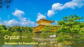  Presentation with golden pavilion kinkakuji temple - Amazing presentation having kinkakuji temple the golden pavilion backdrop and a tawny brown colored foreground