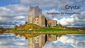  Presentation with castle - Beautiful theme featuring kinvarra in co galway ireland backdrop and a light blue colored foreground