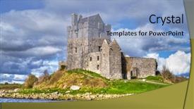  Presentation with castle - Theme consisting of kinvarra in co galway ireland background and a light blue colored foreground