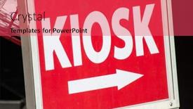  Presentation with kiosk - Slides enhanced with kiosk-sign-pointing background and a red colored foreground