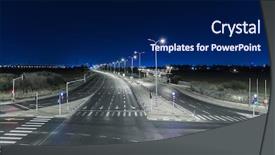  Presentation with yom kippur - Amazing presentation theme having yom kippur - empty freeway at night backdrop and a navy blue colored foreground