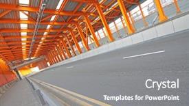  Presentation with urban students - Colorful PPT theme enhanced with kippur - interior of urban tunnel backdrop and a gray colored foreground