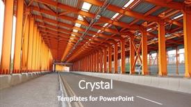  Presentation with ecology traffic - PPT theme enhanced with kippur - interior of urban tunnel background and a  colored foreground